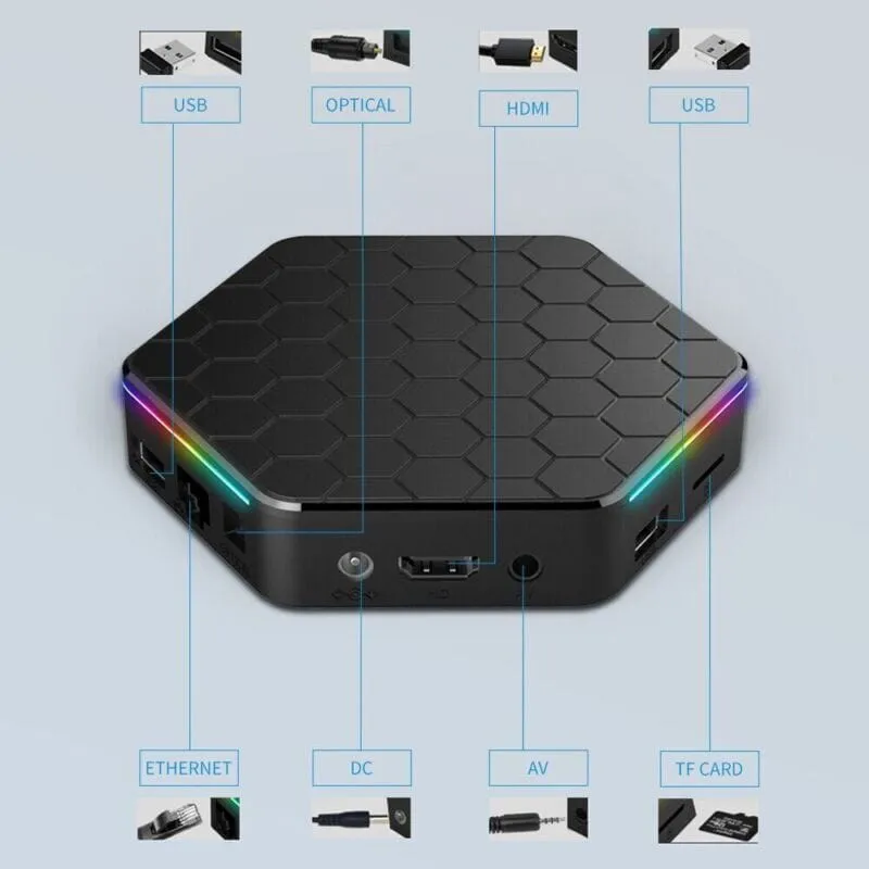 SMAXPro™ Smart Android 12 TV Box: HD Quad Core, 6K Stream Player