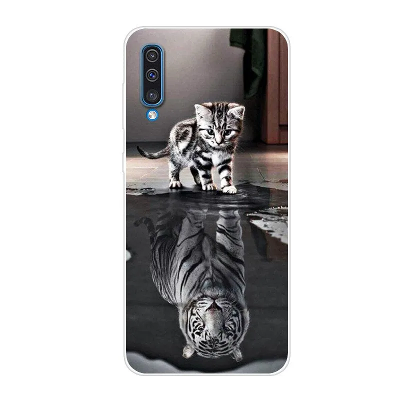 Soft Silicone TPU Case For Samsung Galaxy A50 Cases 6.4'' 2019 Fashion Back Case For Samsung A50 A 50 A505 A505F Phone Cover