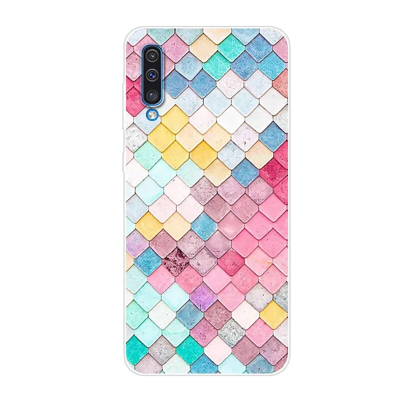 Soft Silicone TPU Case For Samsung Galaxy A50 Cases 6.4'' 2019 Fashion Back Case For Samsung A50 A 50 A505 A505F Phone Cover