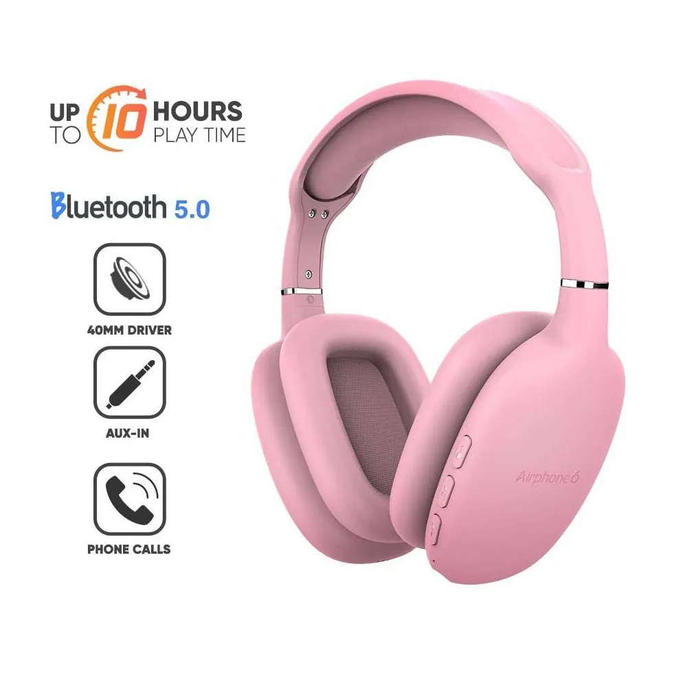 SonicGear Airphone 6 Bluetooth Headphones Pink