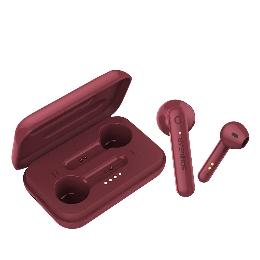 SonicGear EarPump TWS3   BT Earphones Maroon