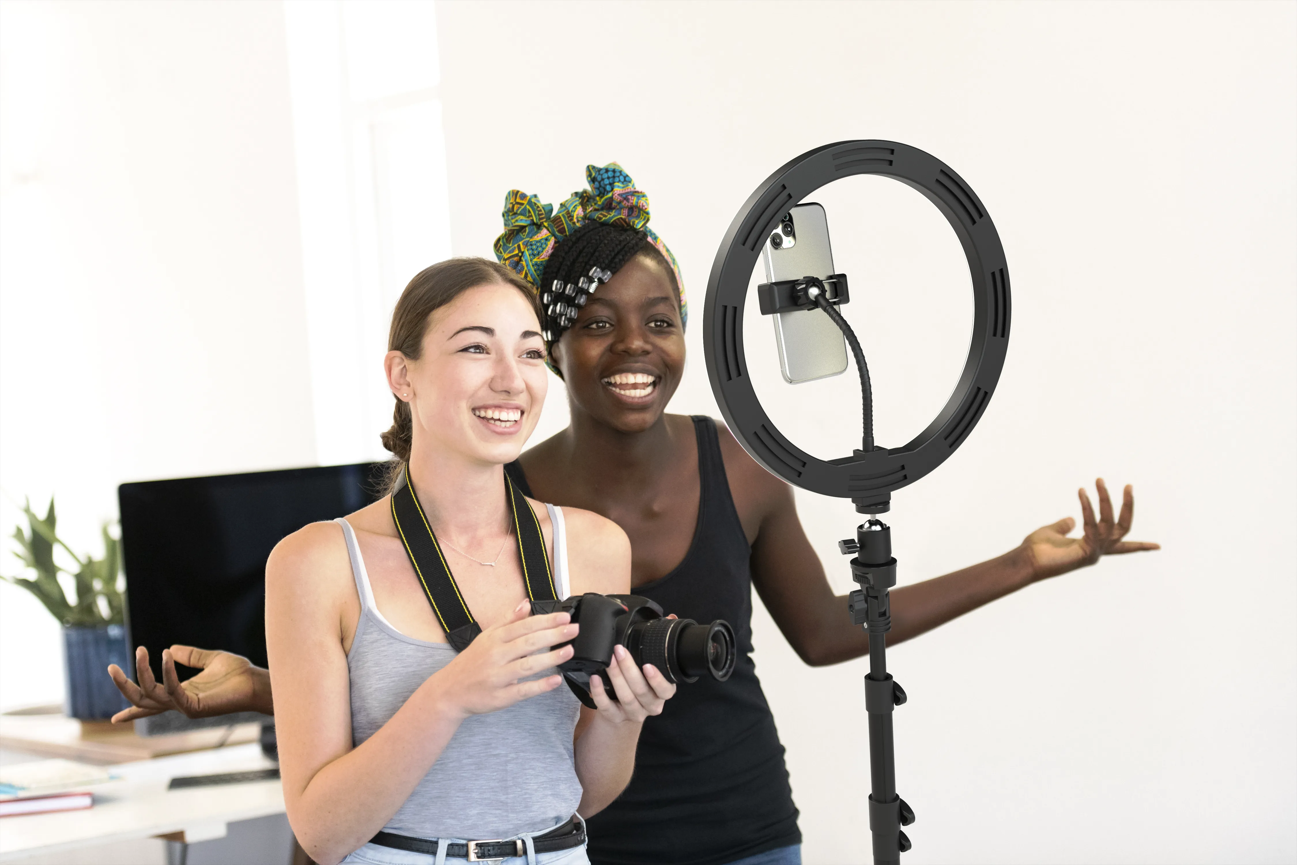 Streaming Studio Vlogging Kit 120LED 12" Ring Light   Professional Light Stand