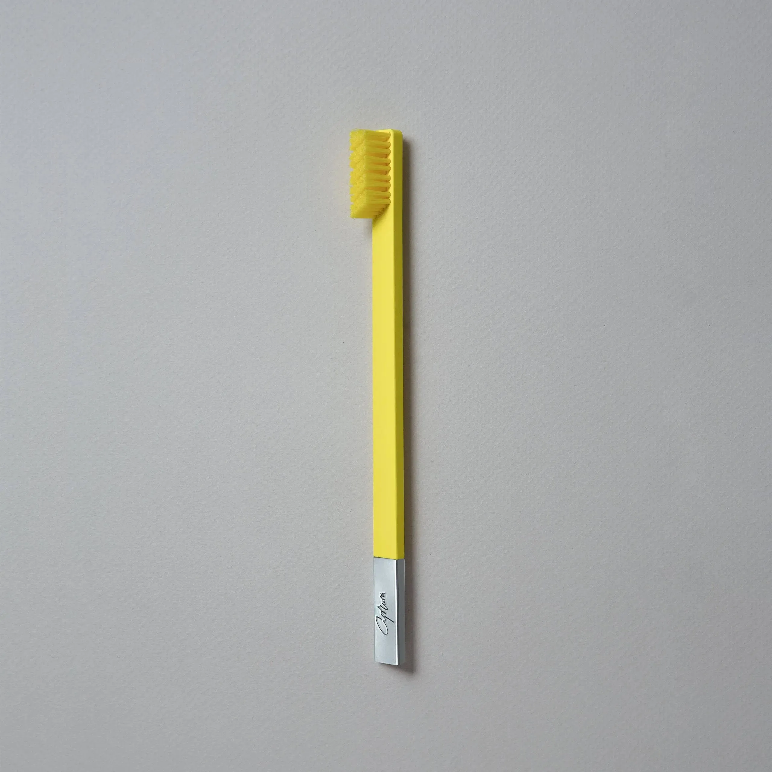 Sunflower Yellow Silver Toothbrush