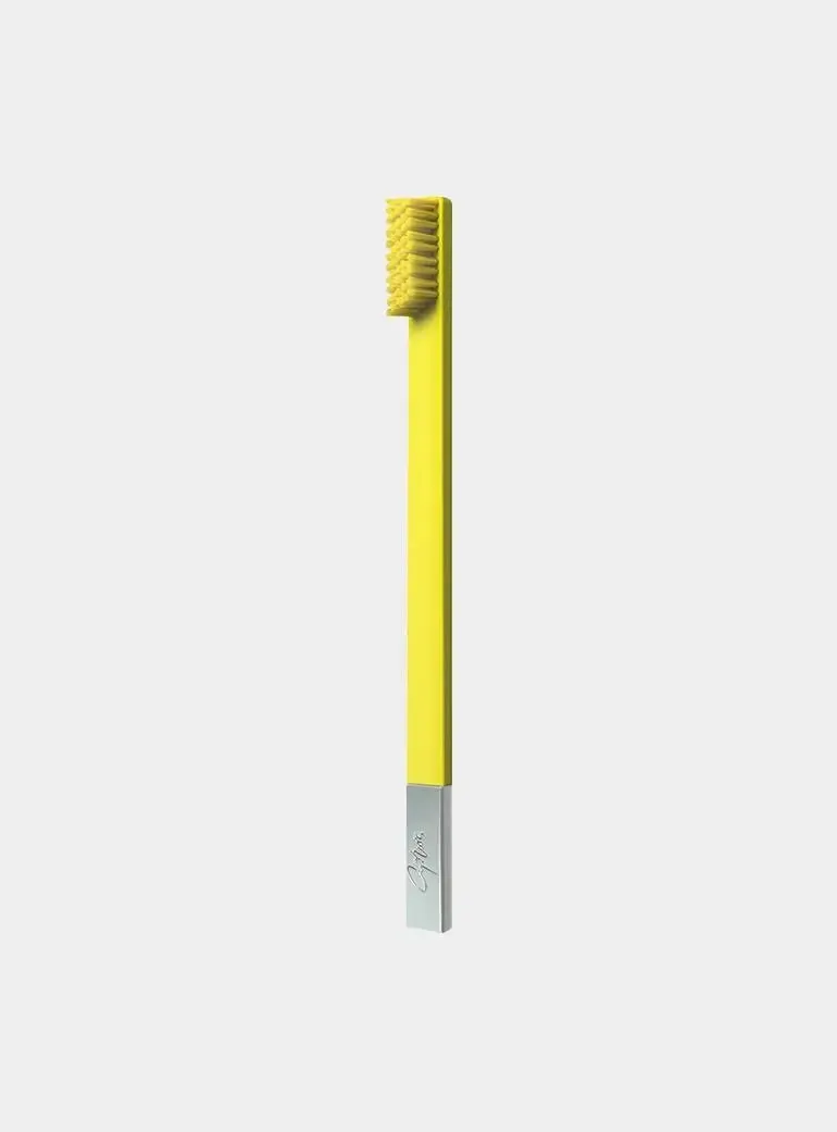 Sunflower Yellow Silver Toothbrush