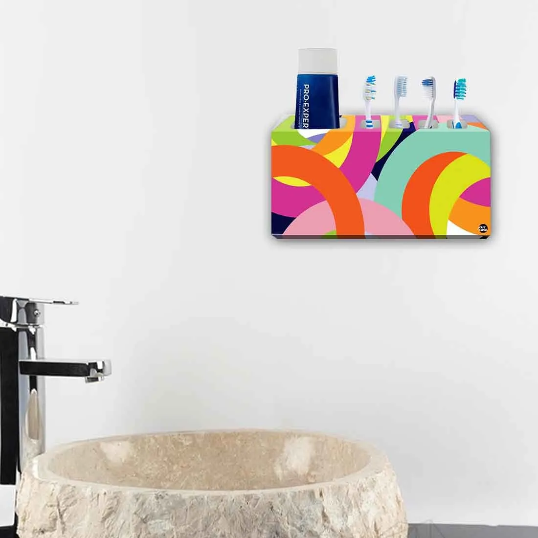 Toothbrush Holder Wall Mounted -Coloreful Rings