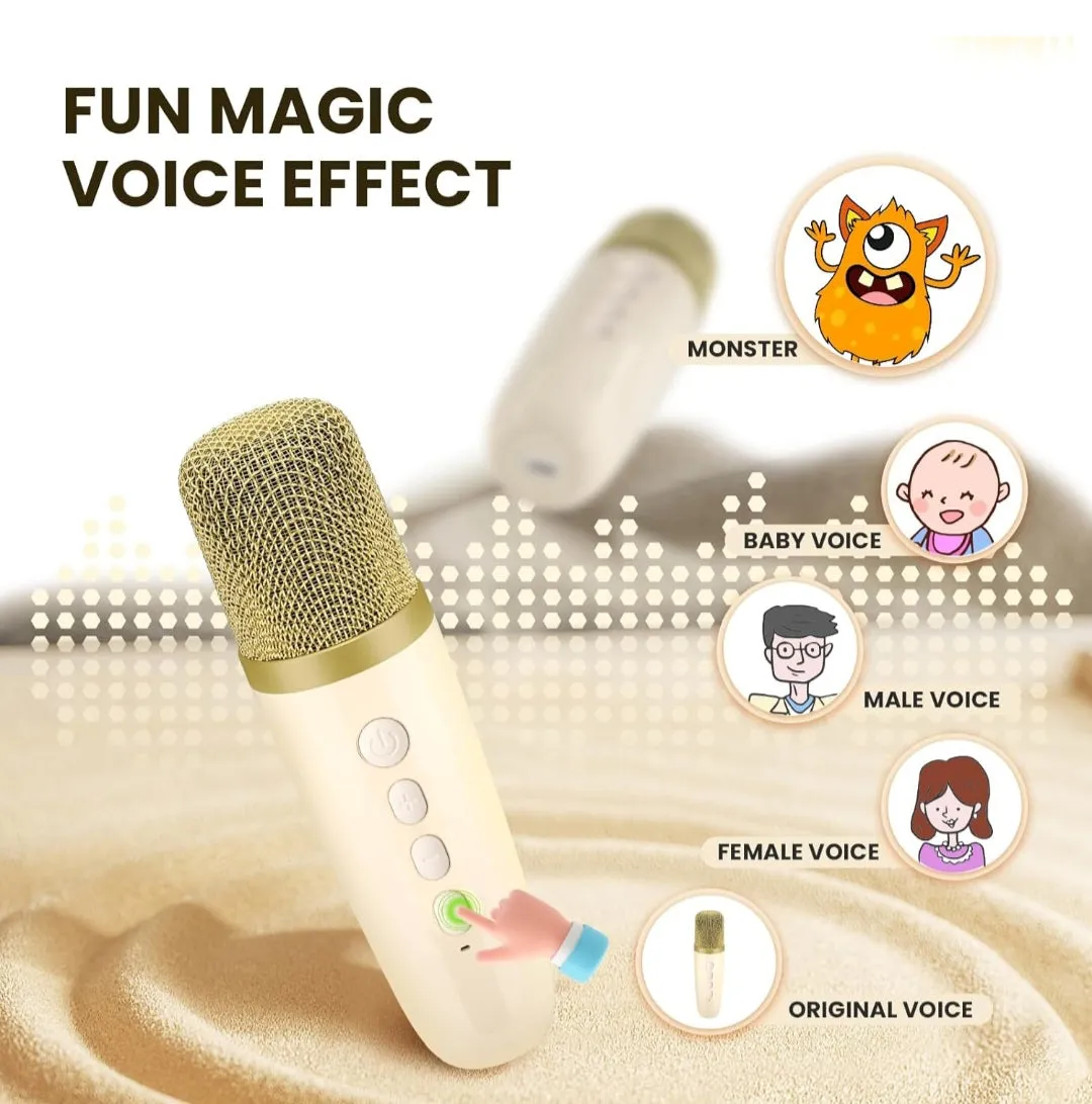 (Toys) BONAOK Kids Karaoke Machine/Portable Mini Bluetooth Speaker with Wireless Microphone/Kids, Adults, Girls, Boys