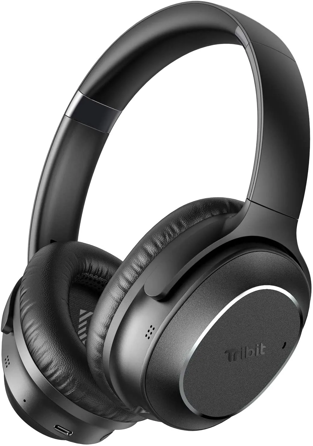 Tribit QuietPlus 72 Wireless Headphones Bluetooth 5.0 Foldable with 2 Microphones Noise Cancelling 500mAh 30h Playtime Rich Bass HiFi Sound BTH72