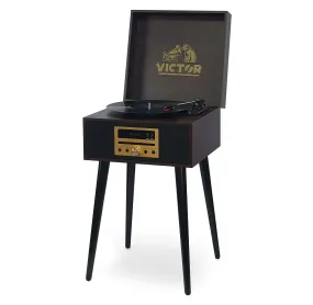 Victor Audio Victor Newbury 8-in-1 Music Center with Chair-Height Legs