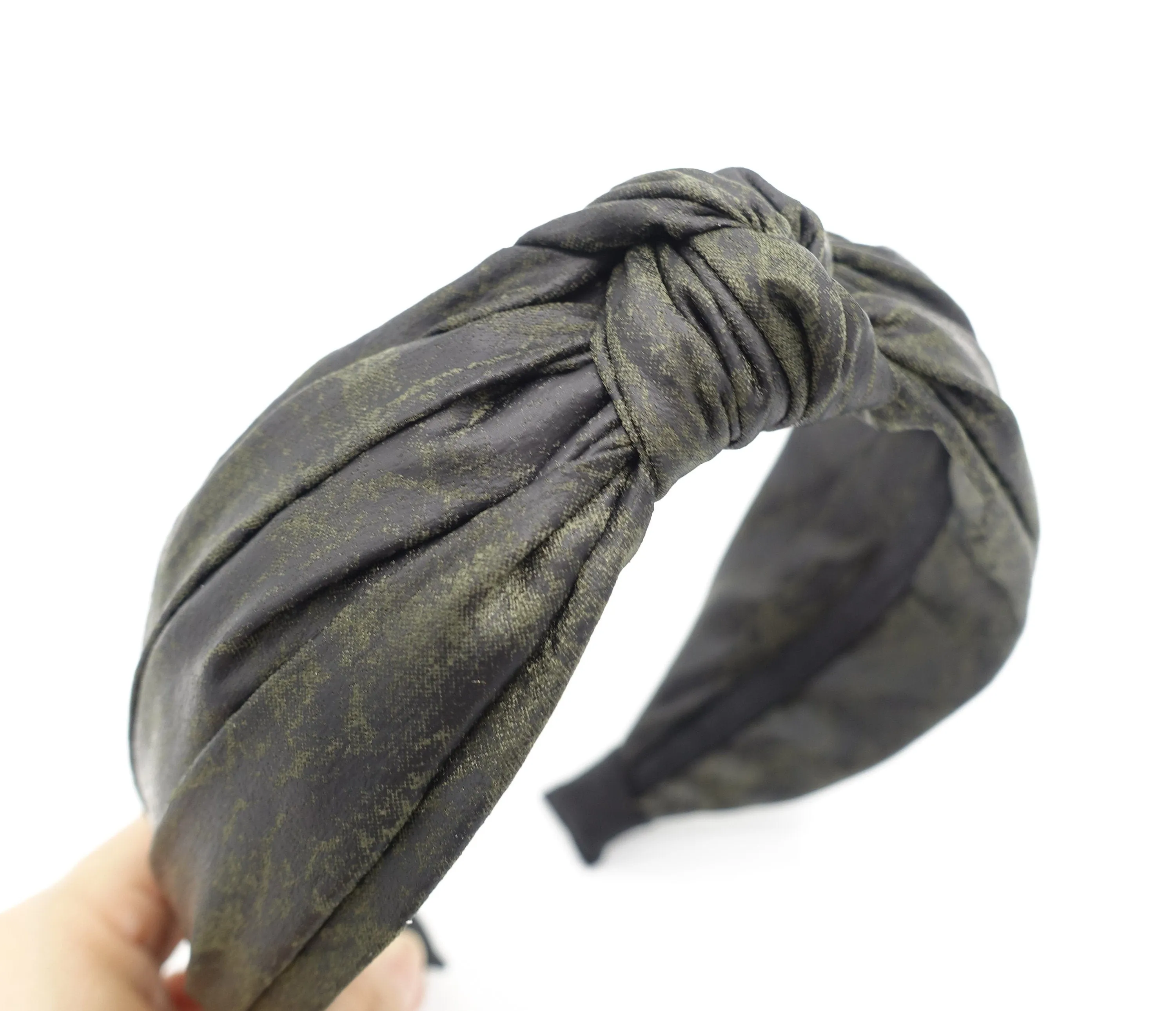 vintage dyed top knot headband Fall hair accessory for women