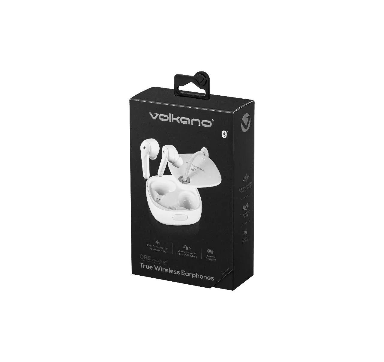 Volkano Ore Series True ENC Wireless Earphones - white