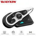 WAYXIN 2 Pcs 1200M Bluetooth Intercom Motorcycle Helmet Headsets 2 Rider BT Wireless Walkie Talkie Moto Interphone R15 FM Radio