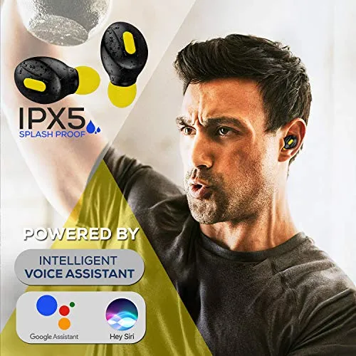 WeCool Moonwalk Mini Earbuds with Magnetic Charging Case IPX5 Wireless Earphones with Digital Battery Indicator for Crisp Sound Bluetooth Earphones for Secure Sports Fit