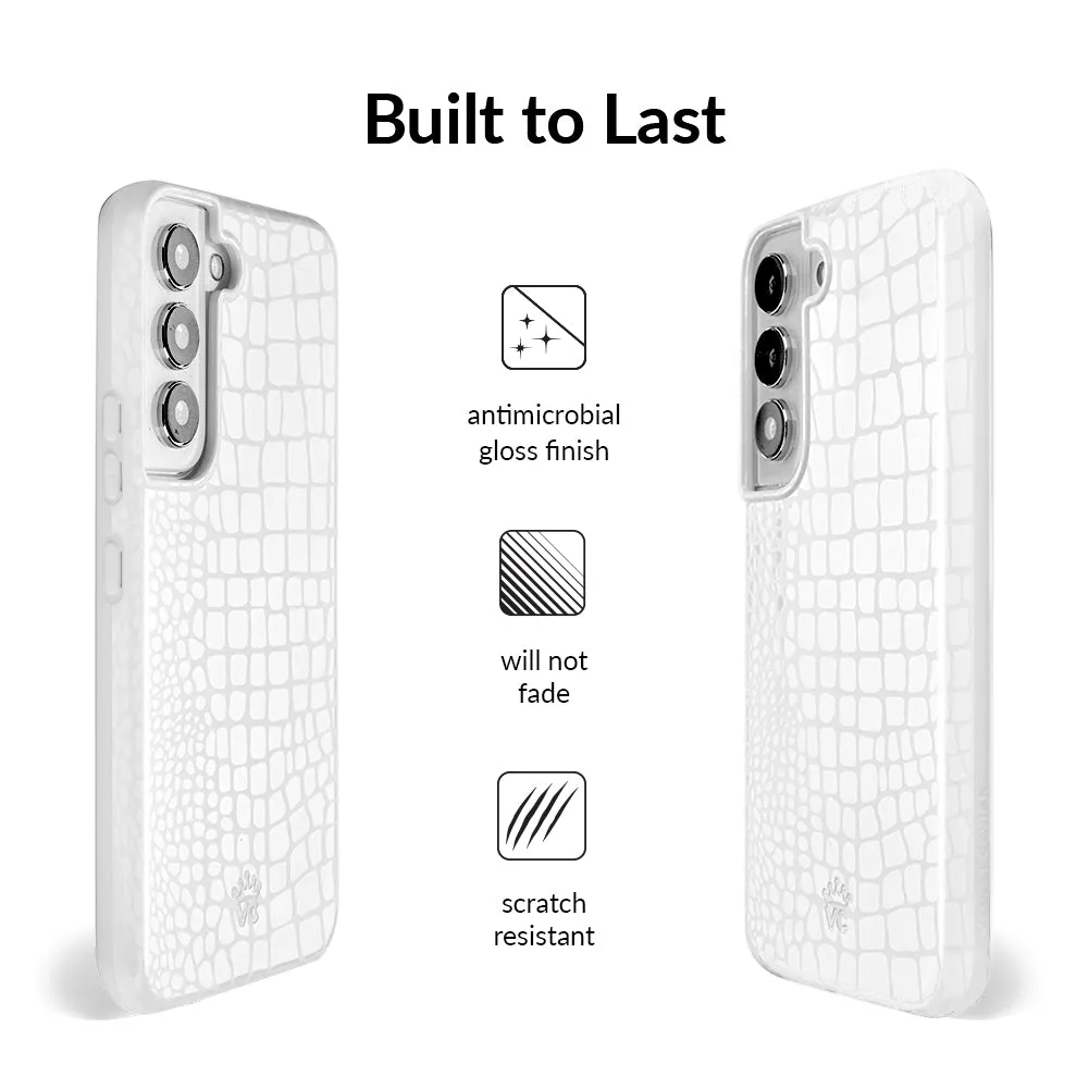 White Croc Samsung Case