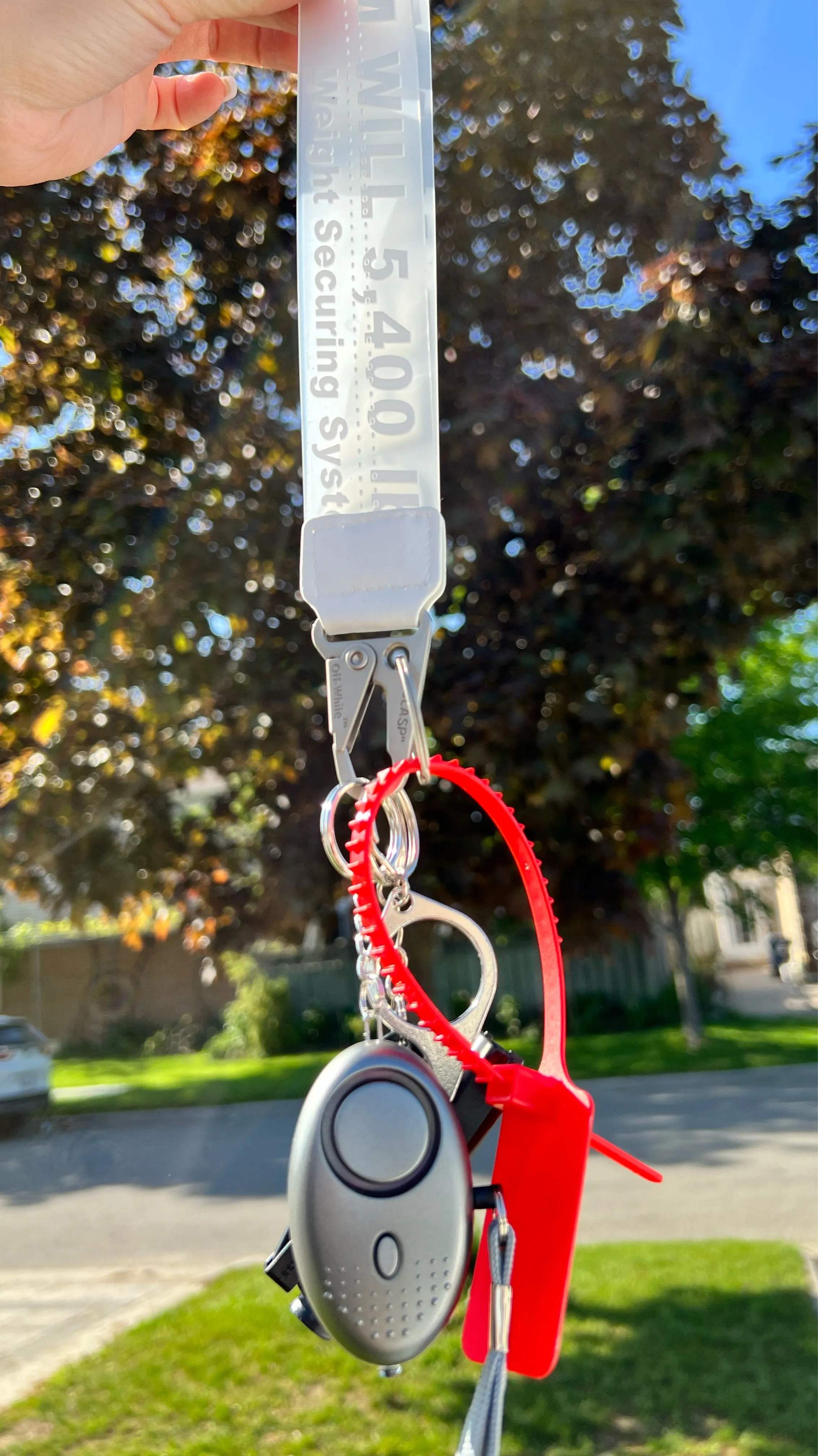 White Essential Self-defence Keychain