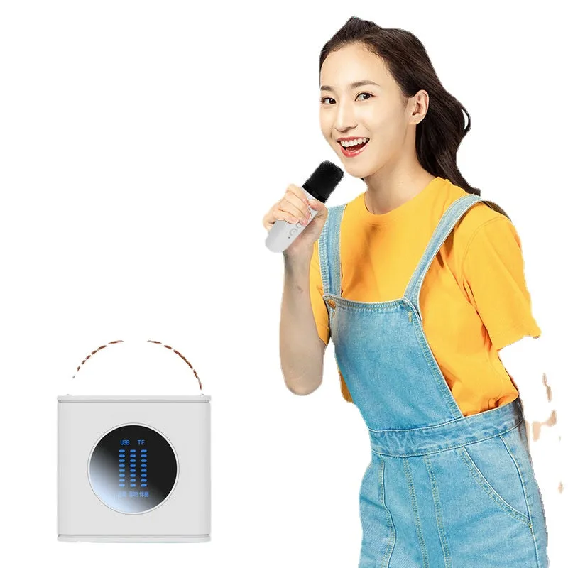 Wireless Bluetooth Speaker Outdoor Karaoke Microphone Home TV Singing Artifact Microphone Audio Integrated