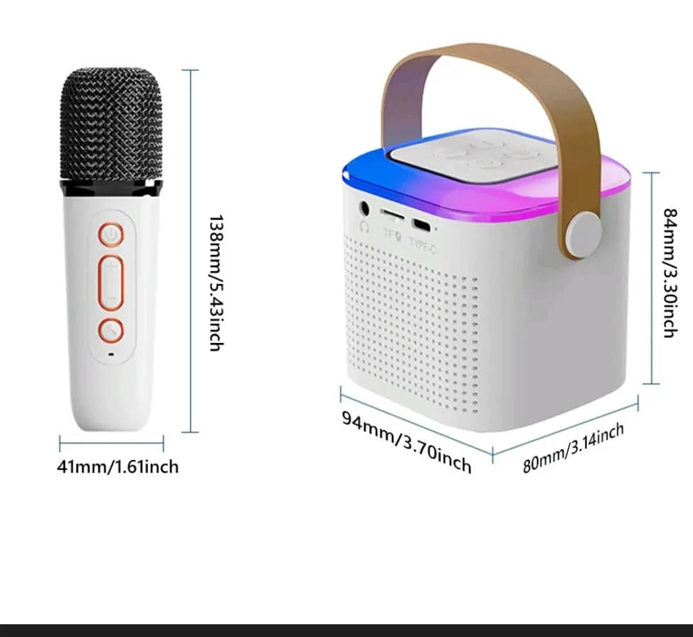 Wireless Bluetooth Speaker With Microphone | Portable Karaoke Machine