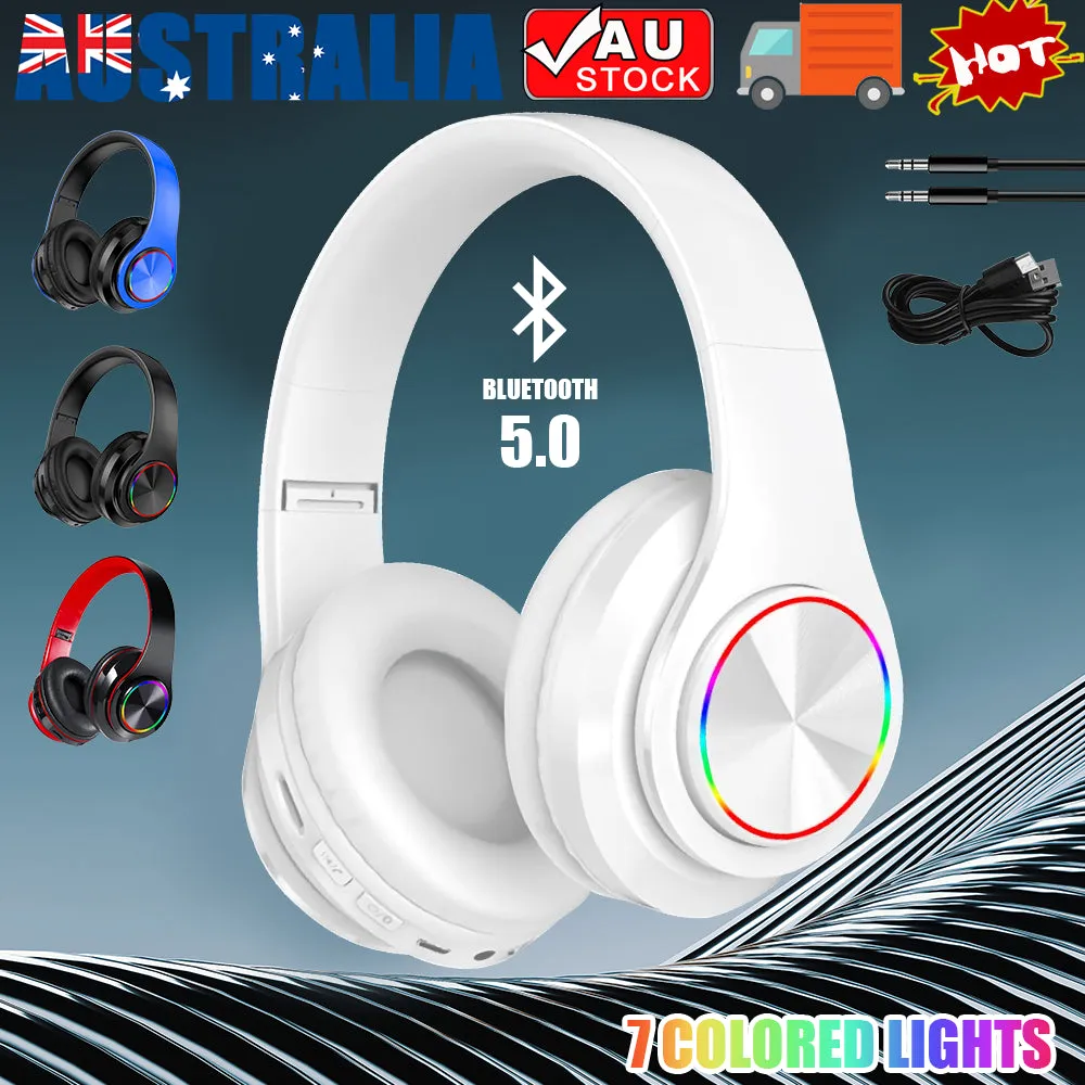 Wireless Headphones Bluetooth Noise Cancelling Stereo Earphones over Ear Headset