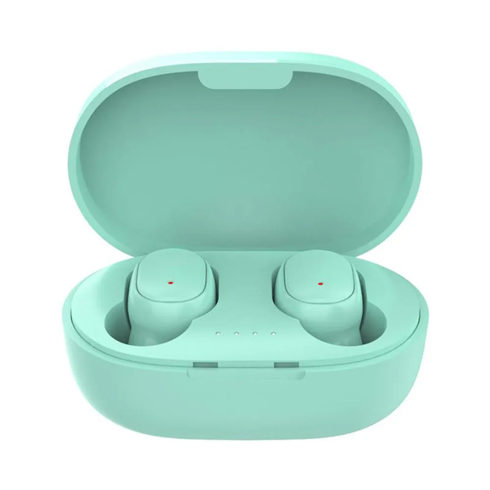 Wireless Headphones Stereo Headset Mini Earbuds with Mic- USB Charging