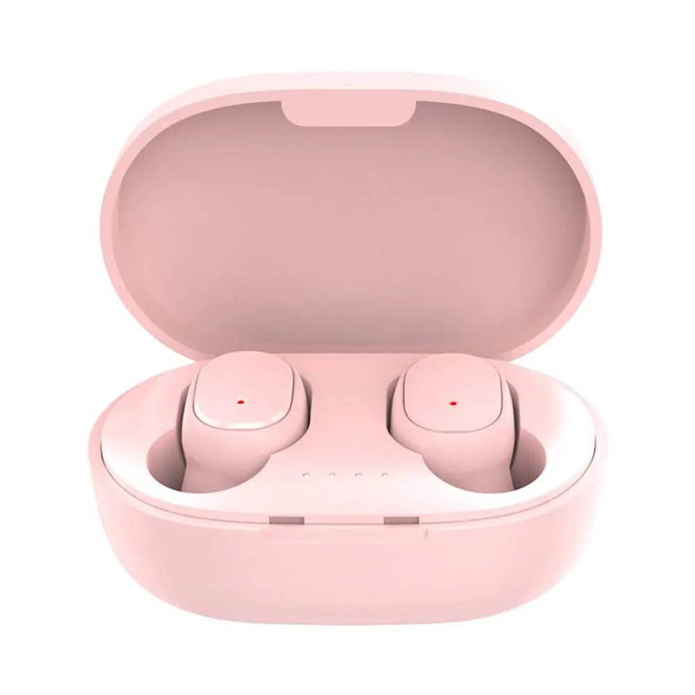 Wireless Headphones Stereo Headset Mini Earbuds with Mic- USB Charging