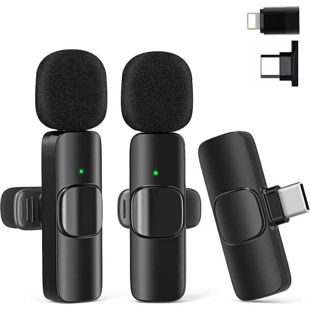 Wireless Lavalier Microphone for iPhone, Android, Best Lapel Microphone for Creators