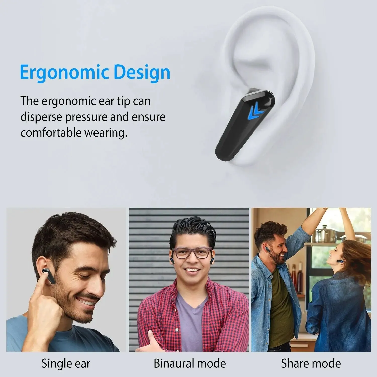 Wireless TWS 5.0 Earbuds - In-Ear Headphones with Charging Case, Waterproof, Low Latency Game Mode