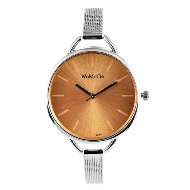 womage brand gold watch women watches stainless steel women's watches fashion ladies watch clock bayan kol saati reloj mujer