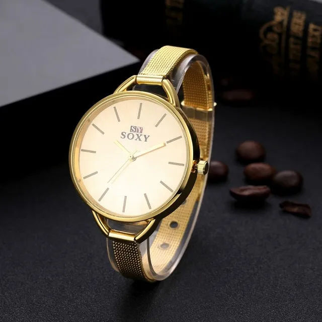 womage brand gold watch women watches stainless steel women's watches fashion ladies watch clock bayan kol saati reloj mujer