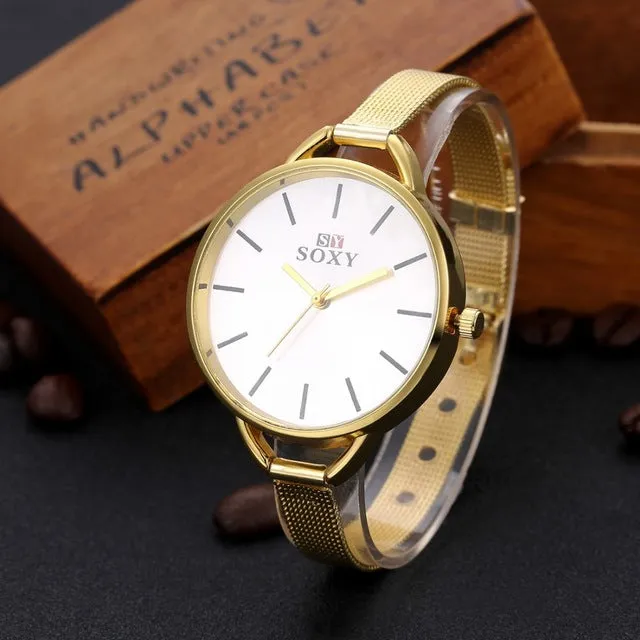 womage brand gold watch women watches stainless steel women's watches fashion ladies watch clock bayan kol saati reloj mujer