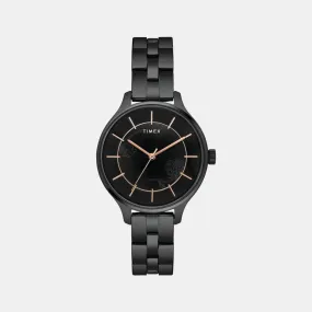 Women Black Analog Stainless Steel Watch TWEL14809