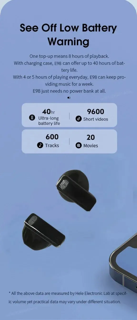 XIAOMI E98 True Wireless Earbuds Quick Charge Bluetooth 5.3 TWS Waterproof Gaming Sports Hifi Headphones With Built-in Mic