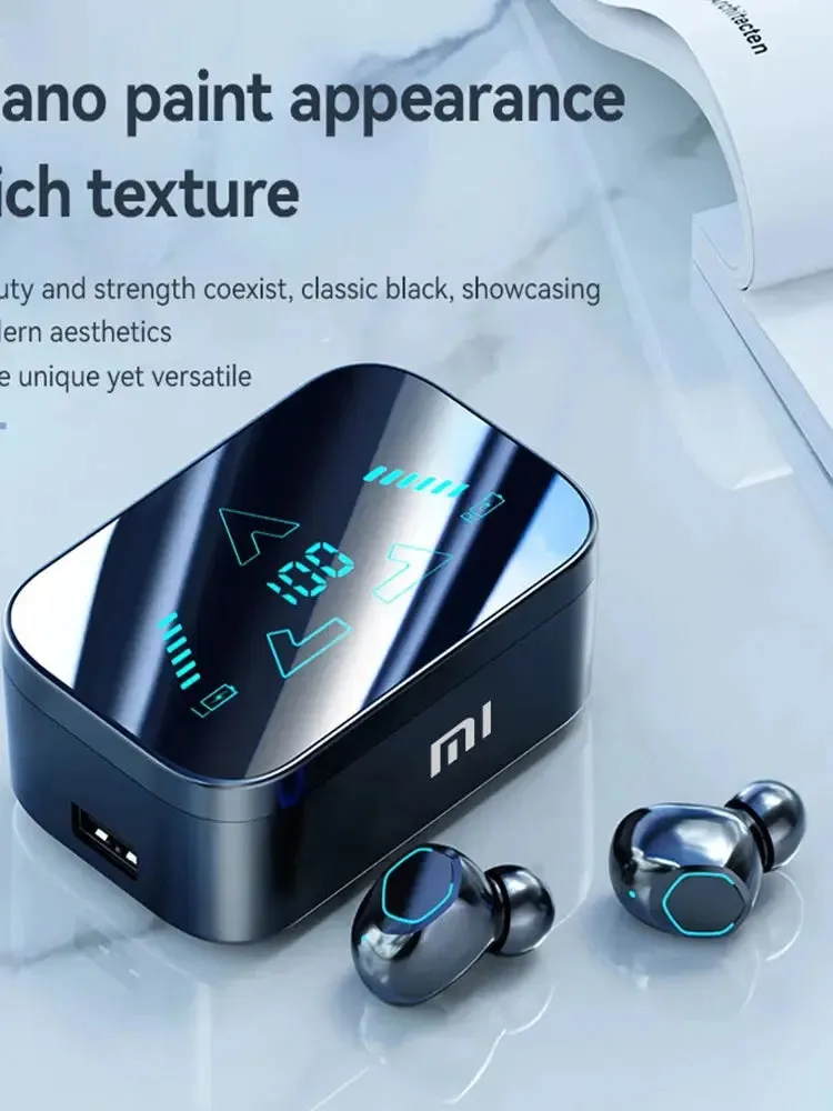 Xiaomi M48 Wireless Bluetooth Headset  LED Earbud Noise Cancelling with Mic Wireless Headphones Bluetooth Earphones