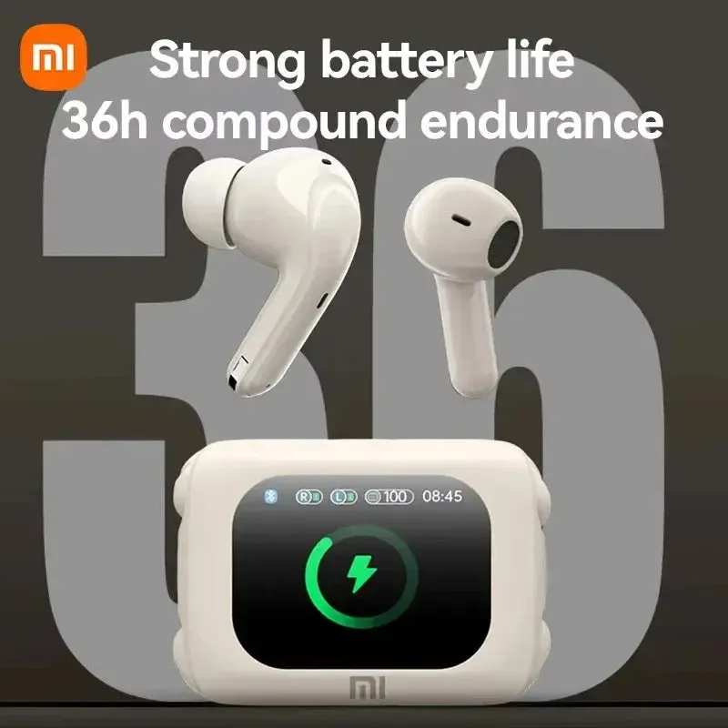 Xiaomi New Two Pairs Of Headphones Per Box Multi PurposeTouch Screen Display ANC ENC H12 Wireless Earbuds Bluetooth5.4 Earphones