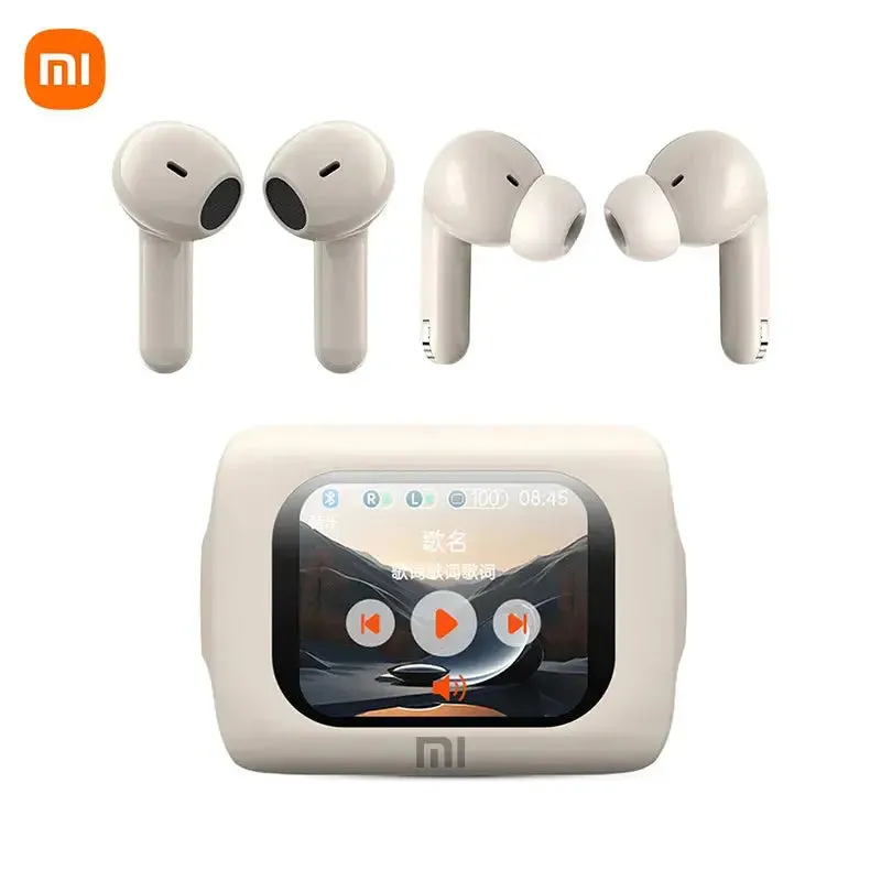 Xiaomi New Two Pairs Of Headphones Per Box Multi PurposeTouch Screen Display ANC ENC H12 Wireless Earbuds Bluetooth5.4 Earphones