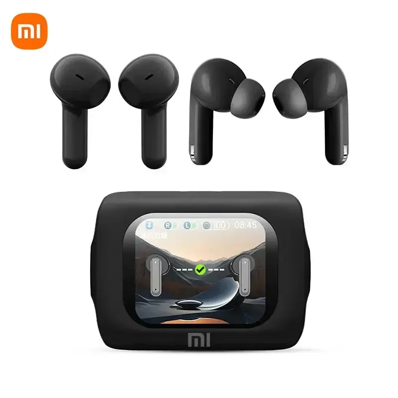 Xiaomi New Two Pairs Of Headphones Per Box Multi PurposeTouch Screen Display ANC ENC H12 Wireless Earbuds Bluetooth5.4 Earphones