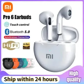 Xiaomi Original Air Pro 6 Earphone TWS 9D HIFI Headset Bluetooth Music Earbuds For IPhone Android Wireless Pods Headphones