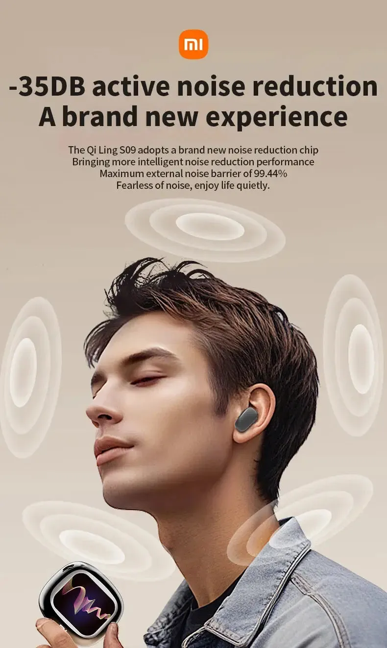 XIAOMI S09 ANC Earphone Bluetooth5.4 Wireless In-Ear Earbud HiFi Touch Screen Headphone Noise Reduction Headset With Mic