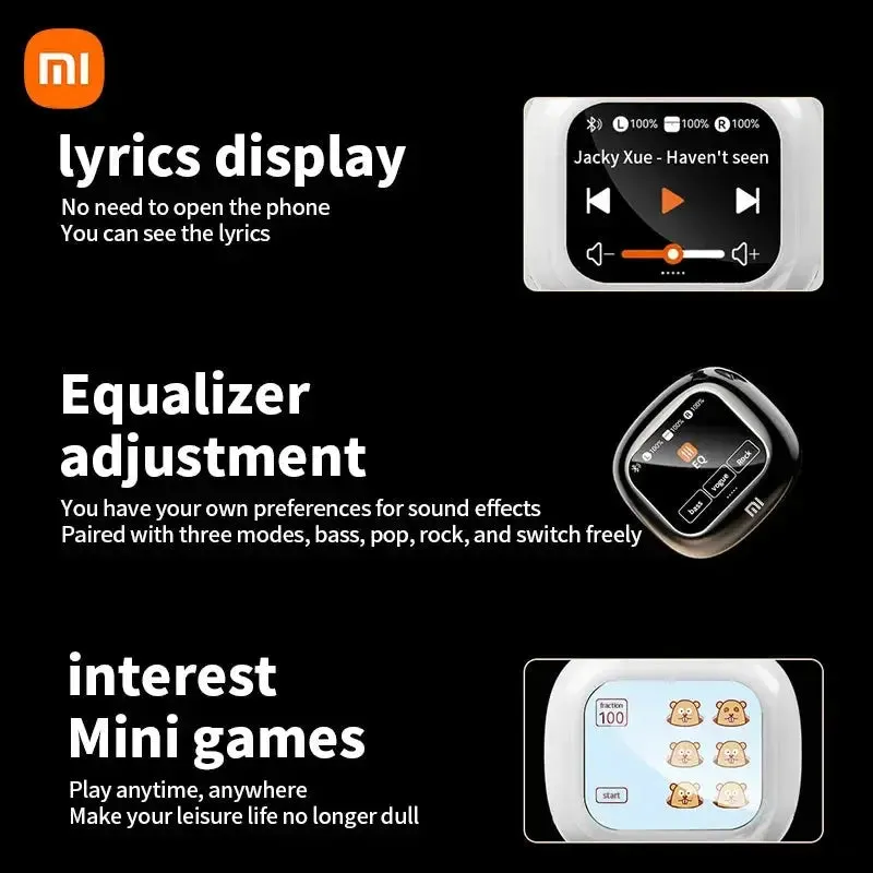 XIAOMI S09 ANC Earphone Bluetooth5.4 Wireless In-Ear Earbud HiFi Touch Screen Headphone Noise Reduction Headset With Mic