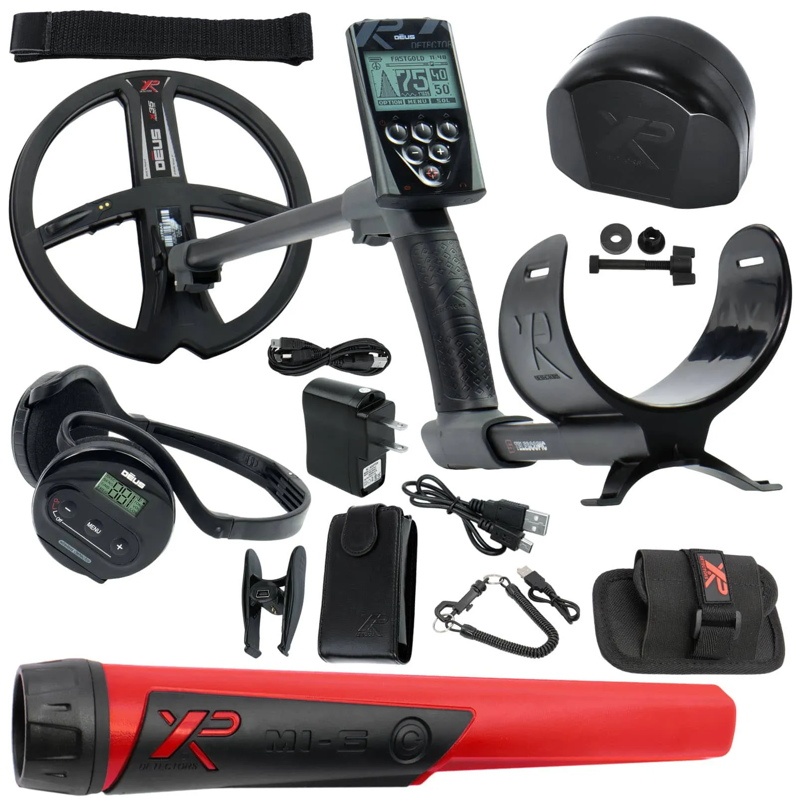 XP Deus Detector with WS4 Headphones, Remote, 9” X35 Search Coil Pro Bundle